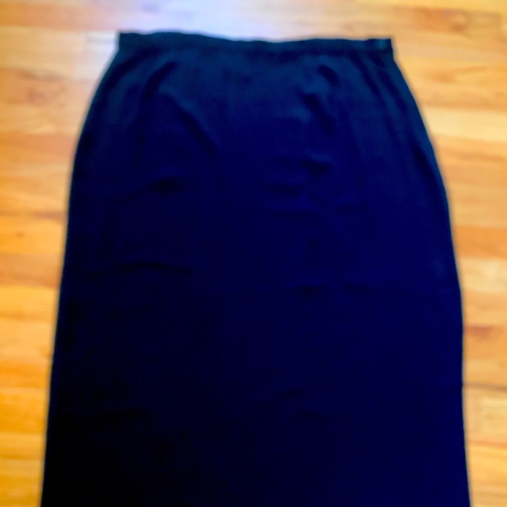 Vintage Bloomingdales long skirt with side zipper & button on waist